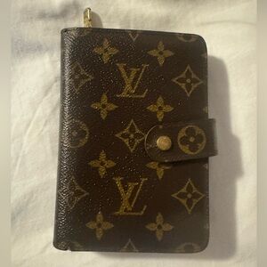Louis Vuitton Monogram Canvas Brown and Gold Snap Closure Wallet